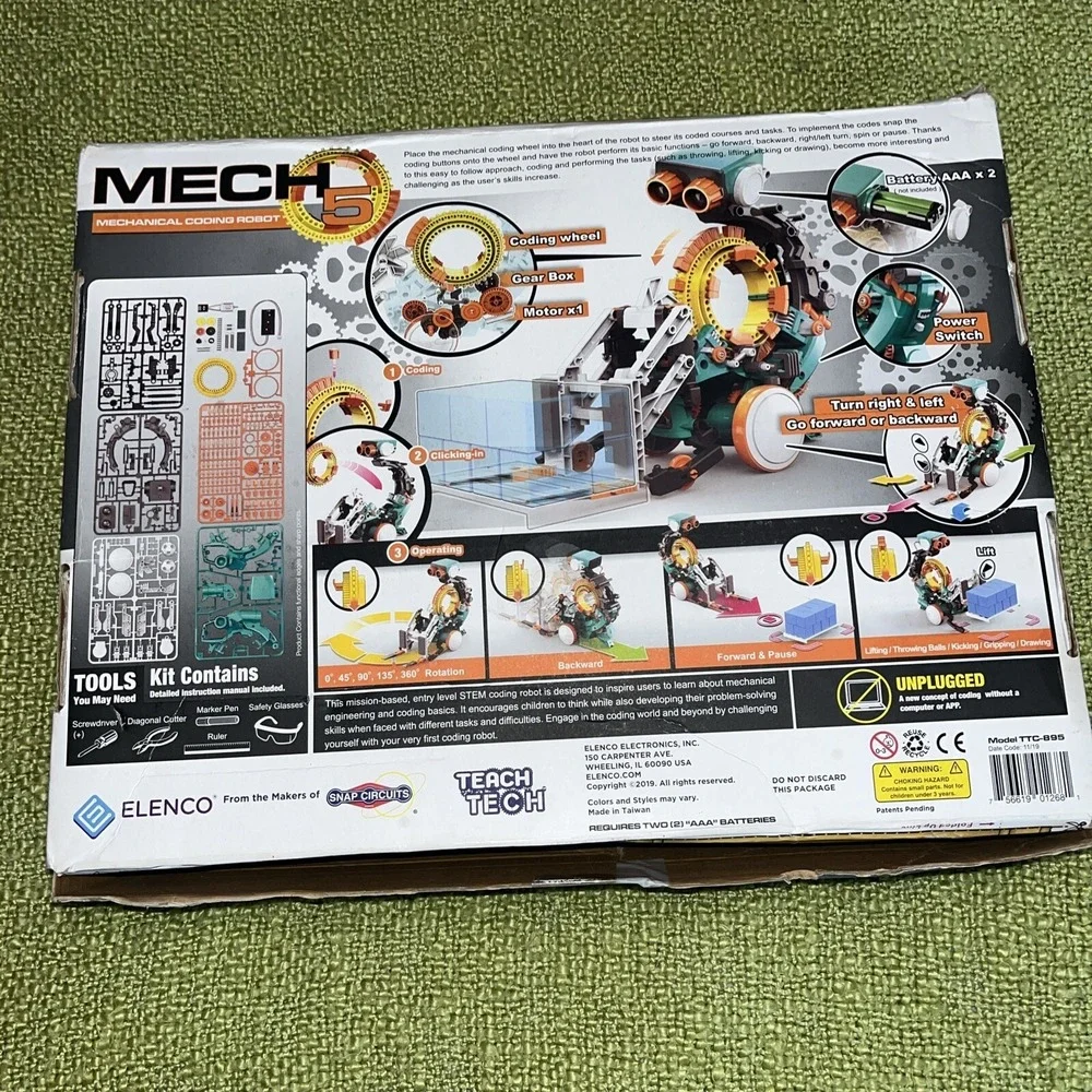 Elenco Teach Tech Mech 5 Mechanical Coding Robot‎ TTC-895